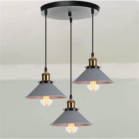 Tempas Suspension Filaire Ajustable Vintage T Tes Lustre Cage En Fer