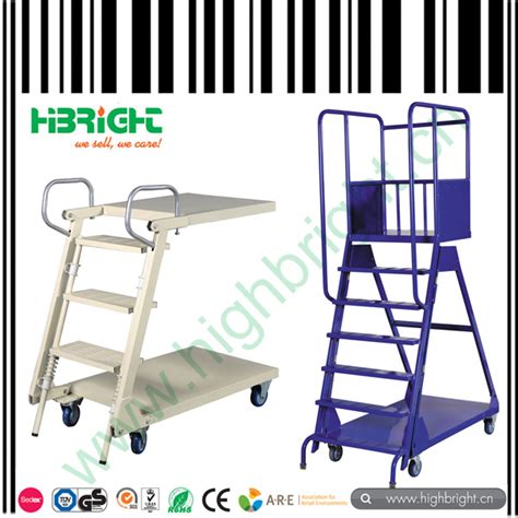 Warehouse Logistic Hand Ladder Trolley Cart China Ladder Trolley And