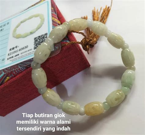 Gelang Giok Asli Lulutong Simbol Kelancaran Jadeite Natural