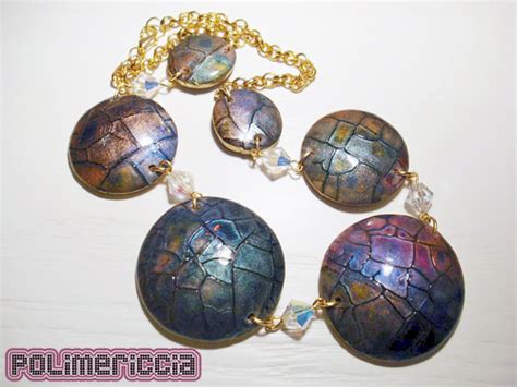 Polymer Clay Necklace Inks Pigments And Resin Resin Coat Flickr