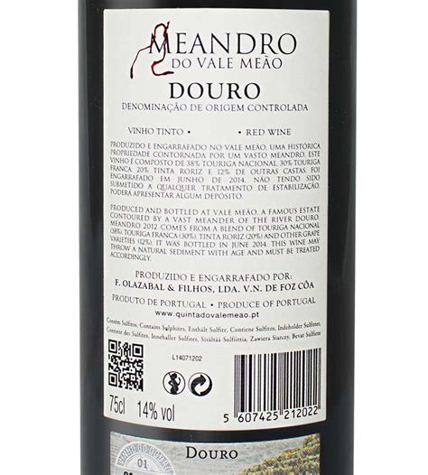 Vinho Tinto Meandro Do Vale Me O Cl Douro Envio Gr Tis Vinha