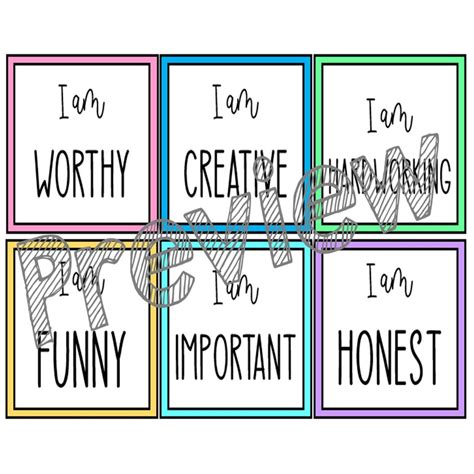 Self-Affirmation mini posters • Teacha!