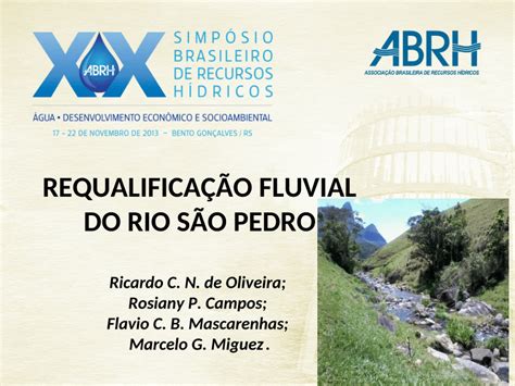 PDF Apresentação ABRH XX Simpósio Brasileiro de Recursos Hídricos