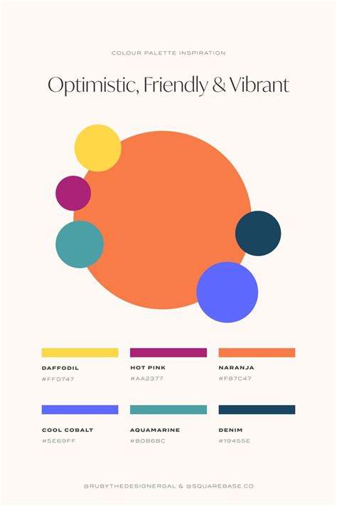 Optimistic Friendly And Vibrant Colour Palette For Your Brand Or Squarespace Website Color