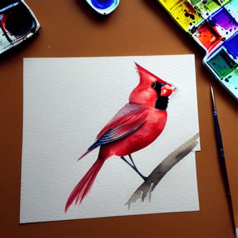 Watercolor Cardinal Bird Hyper Realistic · Creative Fabrica