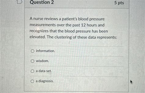 Solved Question 25 PtsA Nurse Reviews A Patient S Blood Chegg