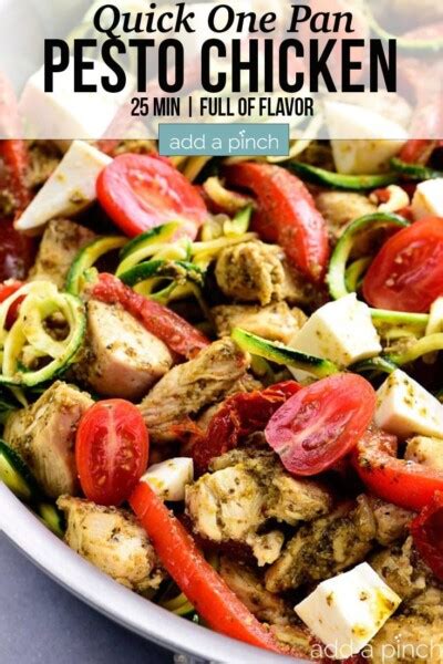 One Pan Pesto Chicken Recipe Add A Pinch