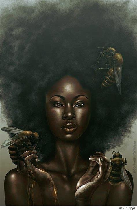 I Am Stunning Like Bees To Honey Art Black Love Black Girl Art Black Is Beautiful Art Girl