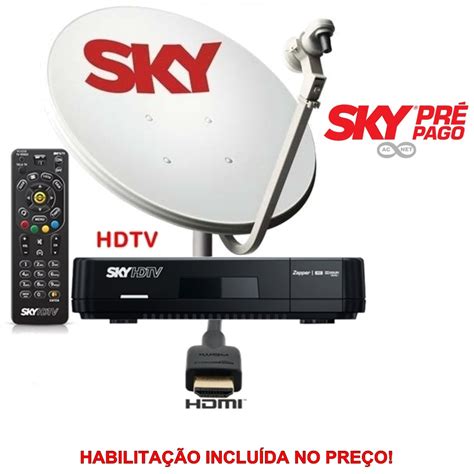 Sky Pre Pago Flex Kit Hd Completo Cm Habilita O Em Promo O