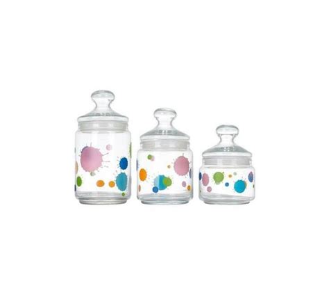 Luminarc Splash 3 Piece Glass Storage Jars Makro