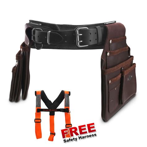 Bluetongue Blu4158 C Black Leather Heavy Duty Tool Belt With Back