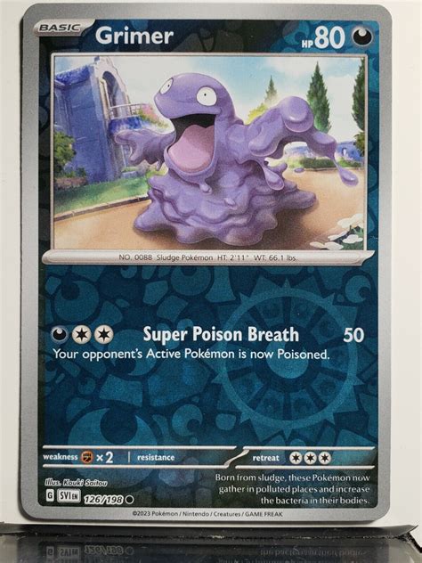 REVERSE HOLO Grimer 126 198 NM M Scarlet Violet Pokemon Card 2