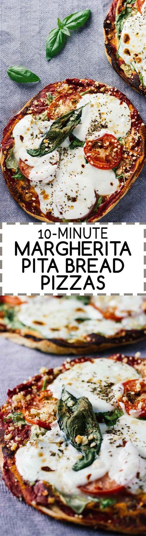 Minute Margherita Pita Bread Pizzas Recipe Healthy Pizza Recipes