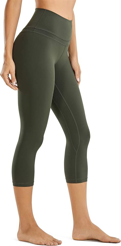 Crz Yoga Damen Yoga Capri Leggings Sport Hose Mit Hoher Taille Nackte