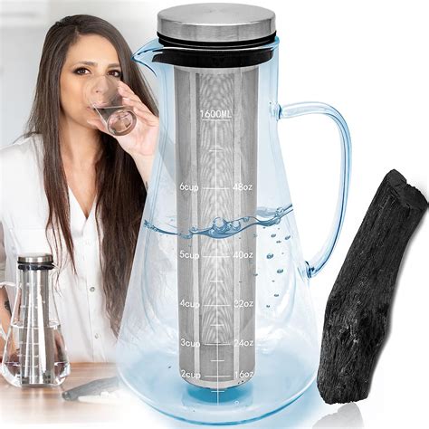 Kit De Purification D Eau Binchotan Carafe En Verre Binchotan De