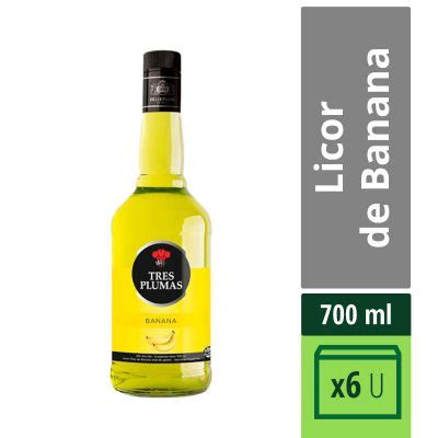 Licor Tres Plumas Banana X Ml Mayorista El C Ndor