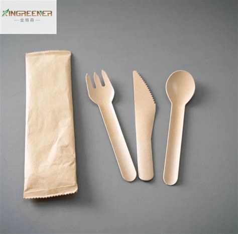 Custom Service Compostable Sugarcane Bagasse Paper Cutlery