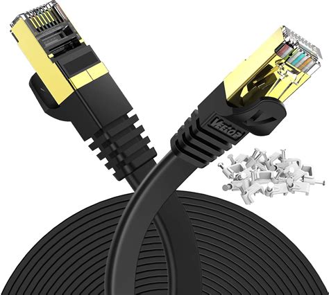 Amazon.com: Veetop Cat7 Ethernet Cable, 49ft/15m Cat 7 Network Cable ...