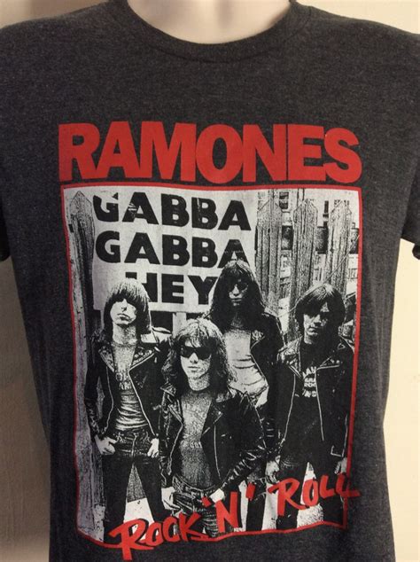 Vtg 80s The Ramones Gabba Gabba Hey T Shirt Gray M Punk Rock Etsy