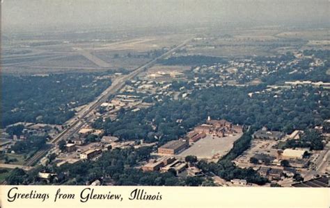 Aerial view of Glenview Illinois