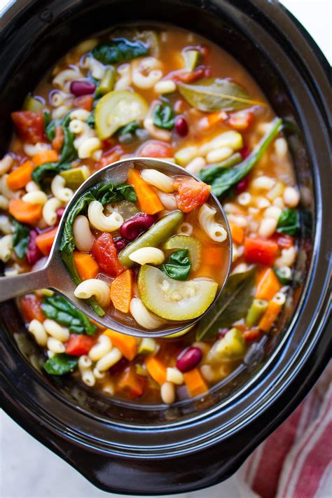 Slow Cooker Minestrone Soup Italian Recipe The Simple Vegansita