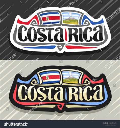 Logo Vectorial Para Costa Rica Imán Vector De Stock Libre De