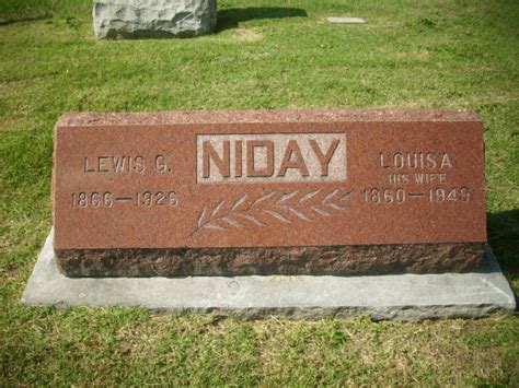 Lewis George Niday 1866 1926 Find a Grave äreminne