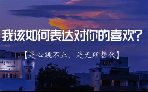 ”是心跳不止，是无所替代” 我该如何表达对你的喜欢？ 哔哩哔哩