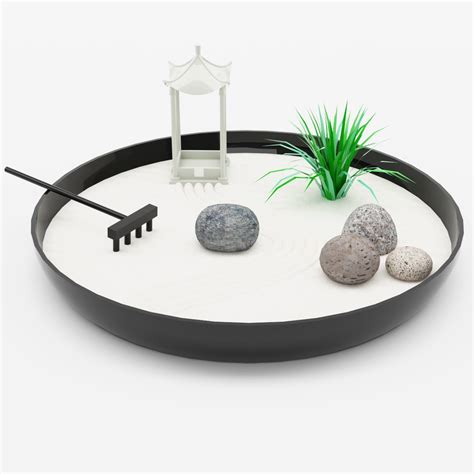 Miniature zen garden 3D - TurboSquid 2054971