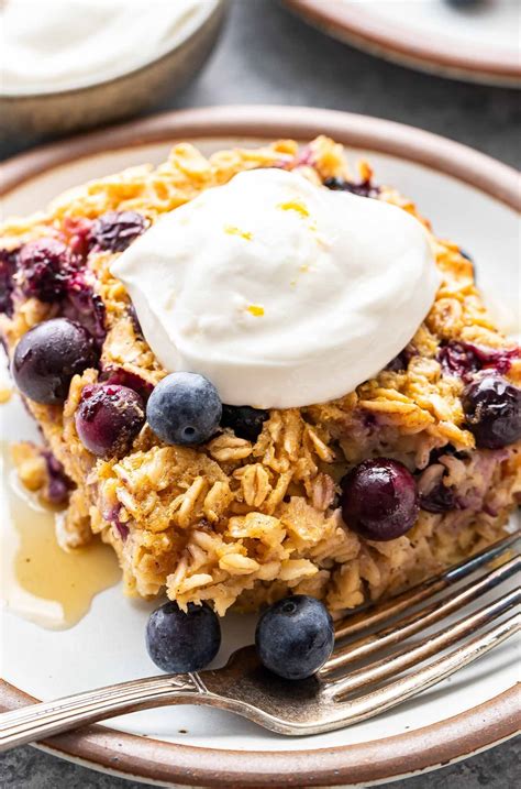 Lemon Blueberry Baked Oatmeal Recipe Runner