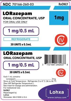 Lorazepam Concentrate - FDA prescribing information, side effects and uses