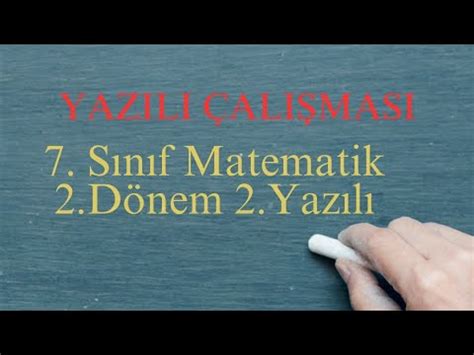 SINAV SORULARI NASIL ÇÖZÜLÜR 7 SINIF MATEMATİK DERSİ 2 DÖNEM 2