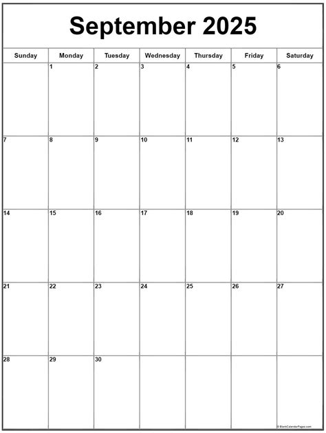 Blank September 2025 Calendar Google Docs Printable Hana Vanveen