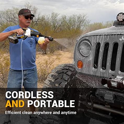 Rockandrocker 40v Cordless Power Cleaner Portable Pressure Washer 800psi In 0°nozzle With 6 In