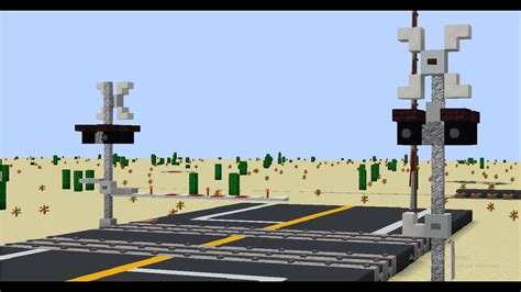 Minecraft Railroad Crossing Gate Tutorial Youtube