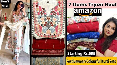 Amazon Kurti Kurta Set Haul Starting Rs Amazon Festive Special