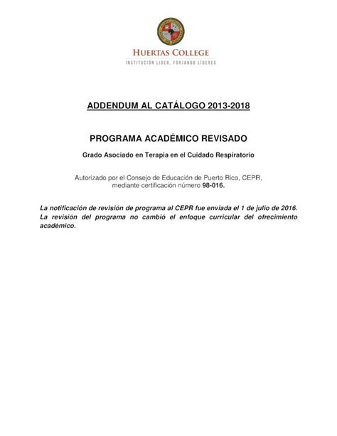 PDF ADDENDUM AL CATÁLOGO 2013 2018 PROGRAMA RESP 2706