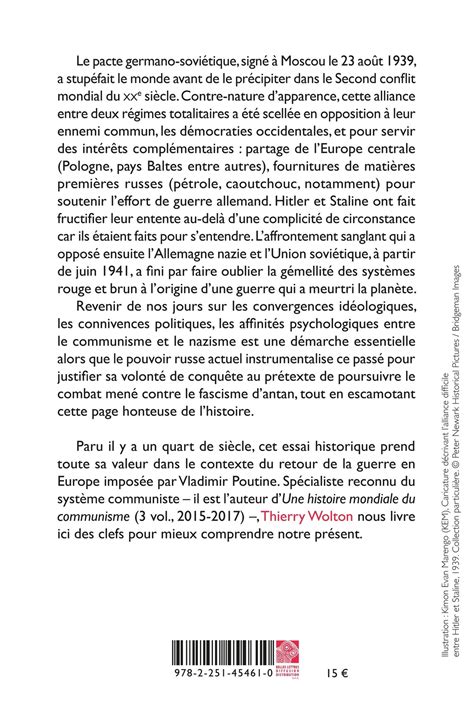 Staline et Hitler Collection Le Goût de l Histoire Les Belles Lettres