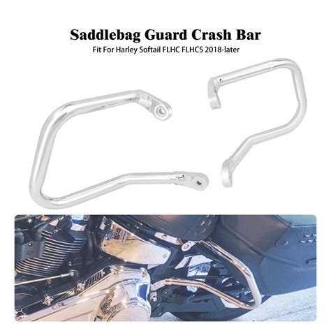 Chrome Rear Saddlebag Guard Crash Bar For Harley Softail Heritage Classic 18 23 Ebay