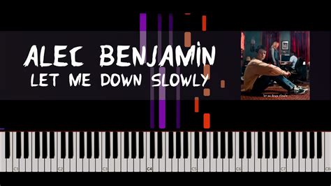 Alec Benjamin Let Me Down Slowly Piano Tutorial By Amadeus Synthesia Youtube