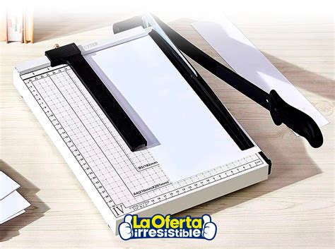 Guillotina para Papel A4 A5 B5 B6 B7 con Base de Metal Ajuste Guía