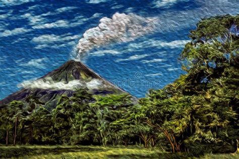 Ash Cloud Coming from the Arenal Volcano Stock Image - Image of flank ...