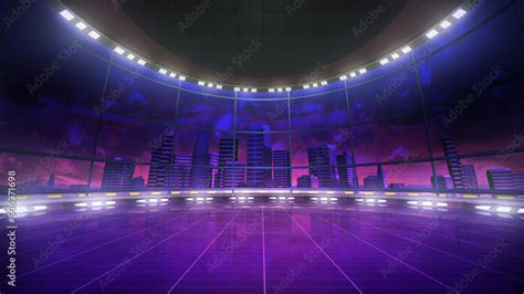 Retro Aesthetic Purple Virtual Background Tv Backdrop Ideal For Game