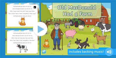 Old Macdonald Had A Farm Powerpoint Teacher Made