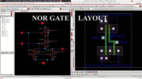 Cadence Virtuoso Layout Of Nor Gate Part Youtube