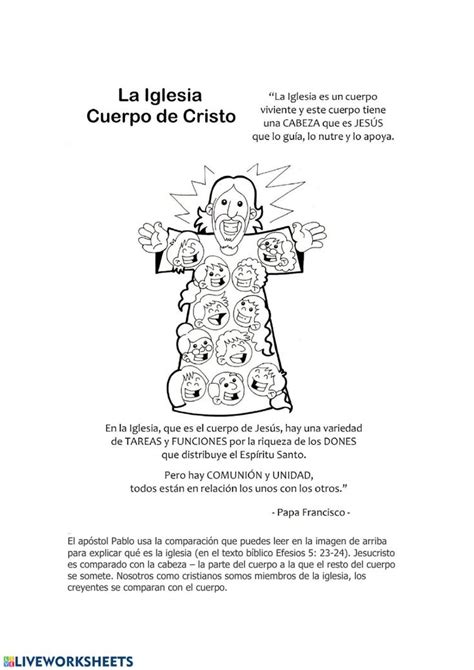 Iglesia Cuerpo De Cristo Worksheet Cuerpo De Cristo Mapa De America