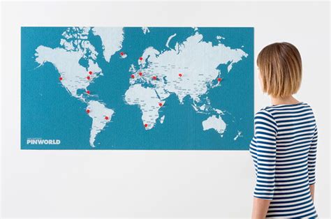 Pin City And Pin World Wall Map Diary Dieline Design Branding