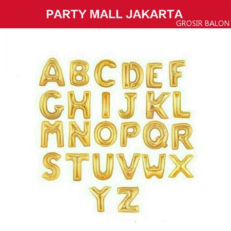 Balon Foil Huruf A Z 40cm Abjad Gold 16 Inch 1PCS Lazada Indonesia