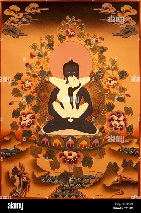 Tantrische Buddha buddhistische Gemälde Thangka aus Nepal