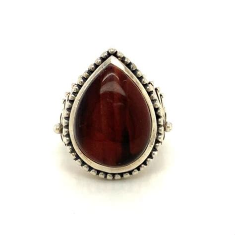 Vintage Sterling Signed Dp Doug Paulus India Red Agate Etsy